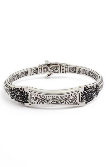 Men's Konstantino Double Stavros Spinel Cross Cuff Bracelet
