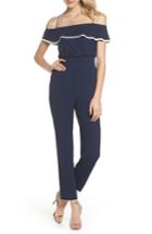 Women's Vince Camuto Ruffle Off The Shoulder Jumpsuit - Blue