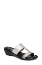 Women's Tuscany By Easy Street Elba Embellished Slide Sandal N - Metallic
