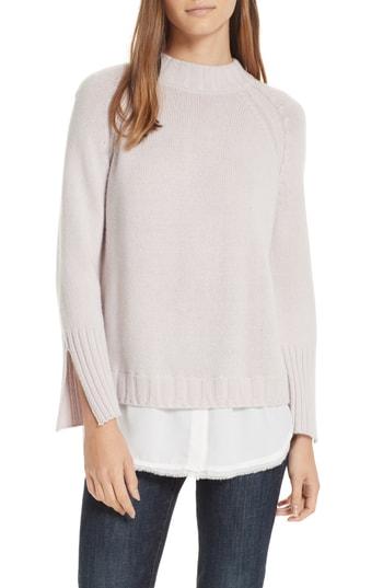 Women's Brochu Walker Strand Layered Wool Cashmere Sweater - Pink
