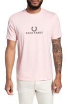 Men's Fred Perry Embroidered T-shirt - Pink