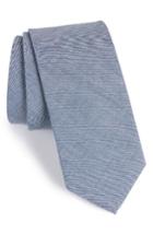 Men's The Tie Bar Classic Chambray Cotton Tie, Size - Blue