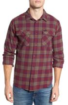Men's Rvca 'that'll Work' Trim Fit Plaid Flannel Shirt, Size - Red