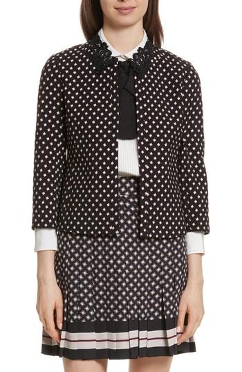 Women's Kate Spade New York Diamond Jacquard Jacket - Black