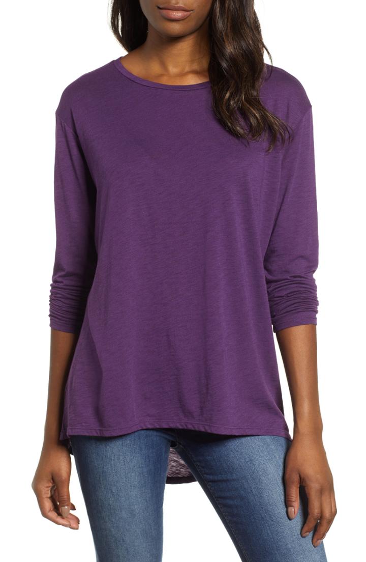 Women's Caslon Slub Tunic Tee, Size - Purple