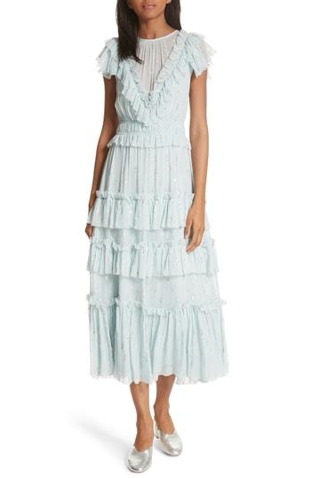 Women's Rebecca Taylor Metallic Clip Dress - Blue