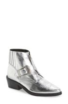 Women's Topshop Amazing Western Bootie .5us / 40eu - Metallic