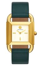 Women's Tory Burch Phipps Leather Strap Watch, 29mm X 41mm