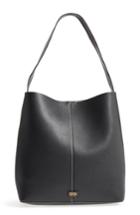 Frances Valentine Large Leather Shoulder Bag - Black