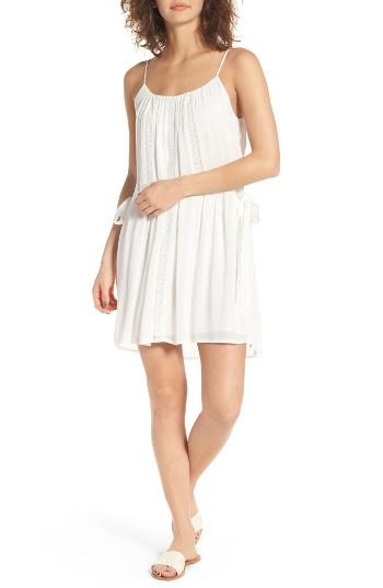 Women's Lush Lace Trim Gauze Dress - Ivory