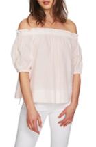 Women's 1.state Ruffle Off The Shoulder Blouse, Size - Coral