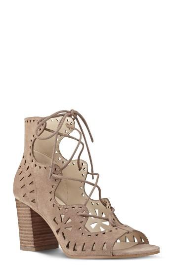 Women's Nine West Gweniah Ghillie Lace Gladiator Sandal .5 M - Beige