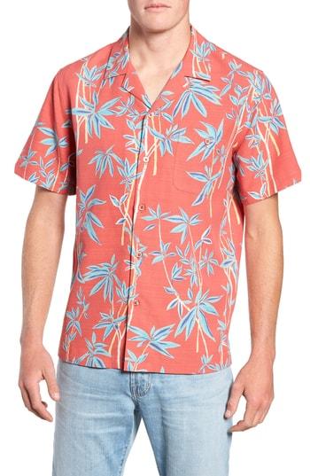 Men's Tori Richard Oh Shoots Trim Fit Camp Shirt - Pink