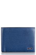 Men's Tumi Monaco Double Billfold Leather Wallet - Blue