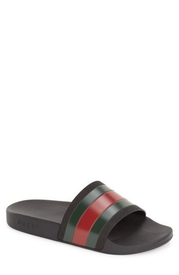 Men's Gucci 'pursuit '72 Slide' Sandal Us / 9uk - Black