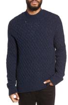 Men's Vince Regular Fit Honeycomb Mock Neck Sweater - Blue