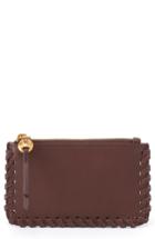 Women's Hobo Byrd Calfskin Leather Wallet - Brown