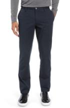 Men's Boss Stanino Flat Front Stretch Cotton Solid Trousers R - Blue