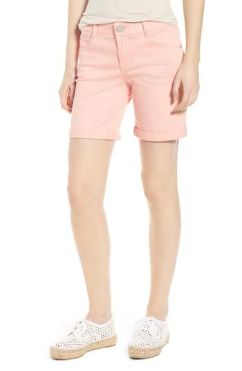 Women's Wit & Wisdom Ab-solution Stretch Cotton Shorts - Orange