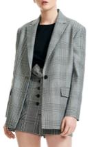 Women's Maje Vaime Plaid Blazer Us / 36 Fr - Grey