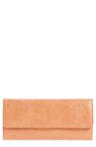 Women's Hobo 'sadie' Leather Wallet - Orange
