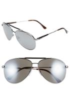 Women's Tom Ford 'rick' 62mm Aviator Sunglasses - Rose Gold/ Black/ Grey/ Silver