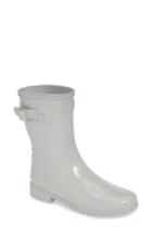 Women's Hunter Original Refined Mixed Finish Short Waterproof Rain Boot M - Grey