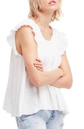 Women's Free People Coconut Gathered Top - White