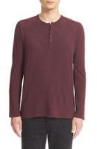 Men's Atm Anthony Thomas Melillo Raw Edge Henley - Purple