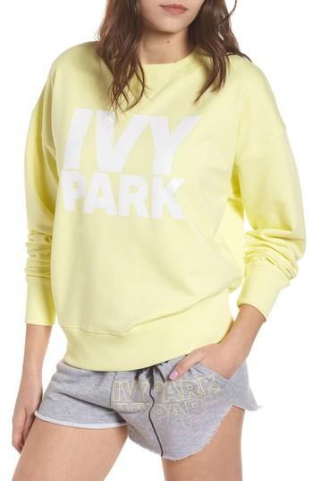 Women's Ivy Park Logo Sweatshirt, Size - Yellow