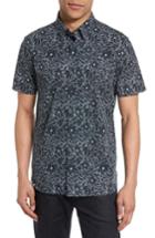 Men's Ted Baker London Calous Slim Fit Flower Print Sport Shirt (m) - Blue