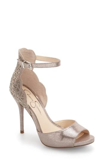 Women's Jessica Simpson Bellona Ankle Strap Sandal .5 M - Grey