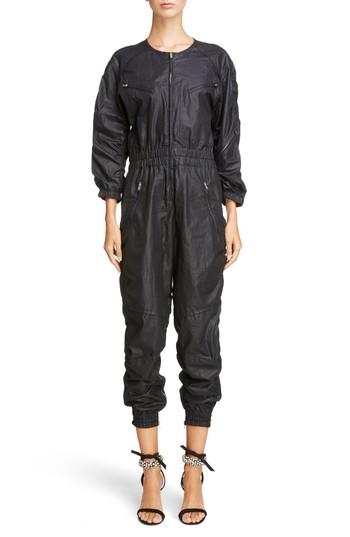 Women's Isabel Marant Coated Jumpsuit Us / 34 Fr - Black