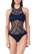 Women's Kenneth Cole New York Wrapped In Love One-piece Swimsuit - Blue