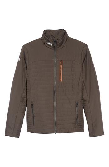 Men's Helly Hansen 'crew' Water & Wind Resistant Primaloft Jacket - Grey