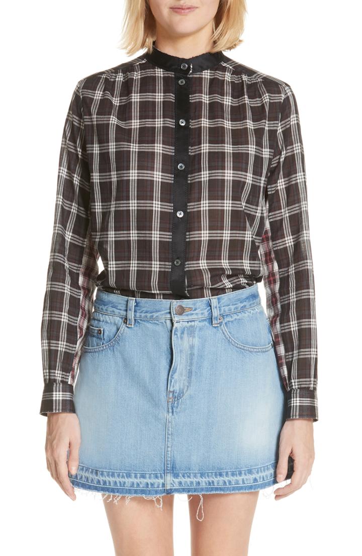 Women's Marc Jacobs Patchwork Plaid Blouse