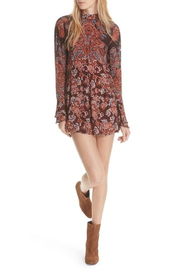 Women's Free People Lady Luck Print Tunic - Burgundy