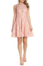 Women's Xscape Lace Fit & Flare Dress - Pink