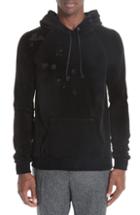 Men's Saint Laurent Burnout Velour Hoodie