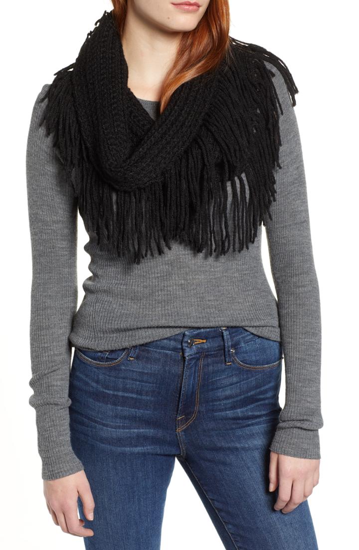 Women's Lamini Tiffany Baby Alpaca Infinity Scarf, Size - Black
