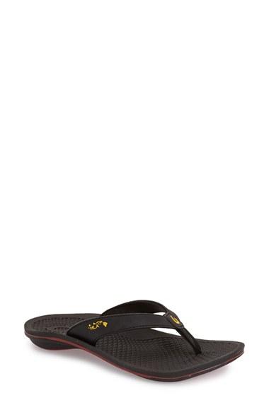 Women's Olukai 'kia I Wahine' Flip Flop M - Black