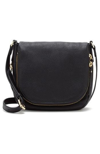 Vince Camuto 'baily' Leather Crossbody Bag - Black