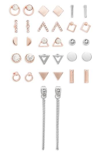 Women's Topshop Mega Pack Geometric Earrings (16 Pairs)