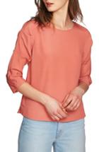 Women's 1.state Ruched Sleeve Blouse, Size - Orange