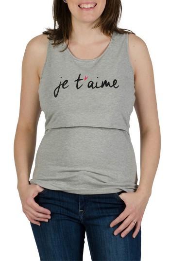Women's Momzelle Racerback Nursing Tank - Grey