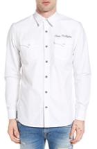 Men's True Religion Brand Jeans Western Shirt - White