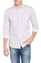 Men's Nordstrom Men's Shop Trim Fit Print Sport Shirt - White