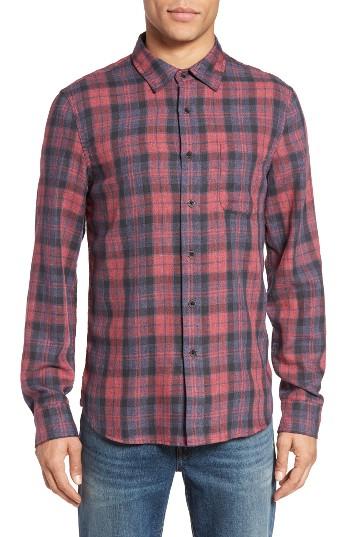 Men's Current/elliott Plaid Sport Shirt - Red