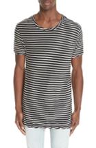 Men's Ksubi Sinister Distressed Stripe T-shirt, Size - None