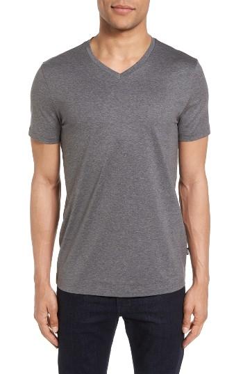 Men's Boss V-neck T-shirt - Grey